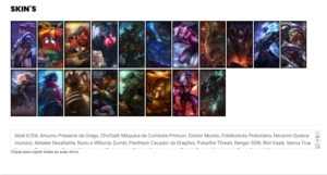 Conta Unranked com 26 Skins e 46 Champs - League of Legends LOL