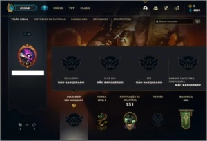 Conta Unranked com 26 Skins e 46 Champs - League of Legends LOL