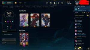 Conta no League Of Legends (LOL) Level 401, 203 Skins