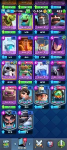 16 cartas lendarias | Nível 19 | 3800 troféus | 433 gemas - Clash Royale