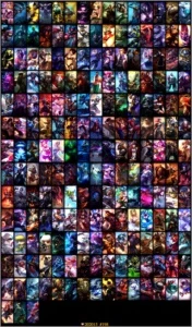 Conta no League of Legends com 200 skins e todos campeões. LOL