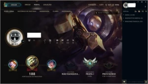 Conta no League of Legends com 200 skins e todos campeões. LOL
