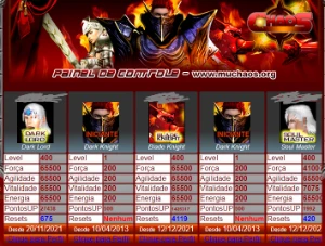 Conta MuChaos 2CharFull/1SemiFull - MU Online