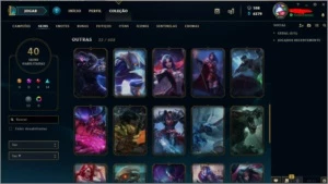 CONTA LOL - P1 /40 SKINS/ 101 CHAMPS - League of Legends