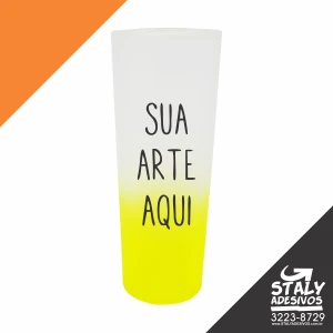 Long Drink Degradê Amarelo - Artesanato e Personalizados