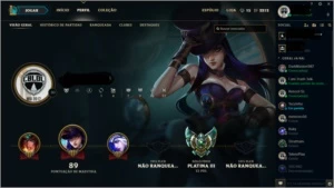 Conta de League of Legends platina 3 LOL
