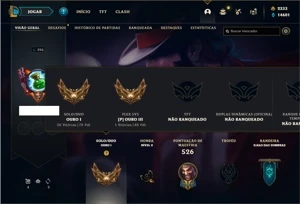 Conta ouro 1 com 142 Champs e 161 Skins + 7 Vitoriosas - League of Legends LOL