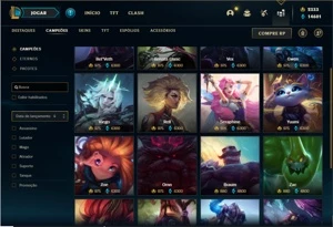 Conta ouro 1 com 142 Champs e 161 Skins + 7 Vitoriosas - League of Legends LOL