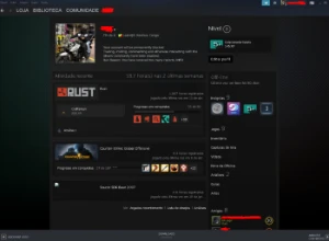 Conta steam com rust + twitch drops