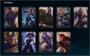Conta LOL com 9 Skins Vitoriosas, nunca tomou ban. - League of Legends