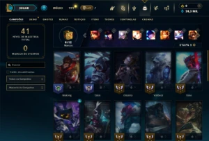 Mestre com 26 Champs e 3 Skins + 12 Fragmentos - League of Legends LOL