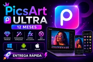 🔥PicsArt Ultra 365d (30 dias de Garantia) - Assinaturas e Premium