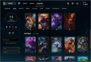 Conta League of Legends Platina 2 - 63 campeões / 24 Skins LOL