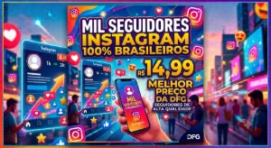 Mil seguidores instagram 100% brasileiros 15 reais - Redes Sociais