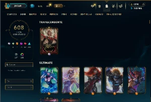 Unranked com TODOS os champs e 608 Skins + 8 Prestigios - League of Legends LOL