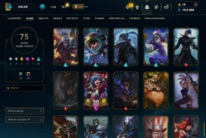 conta lol,361nivel de maestria, 75skins habilitadas - League of Legends