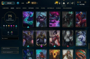 conta lol,361nivel de maestria, 75skins habilitadas - League of Legends