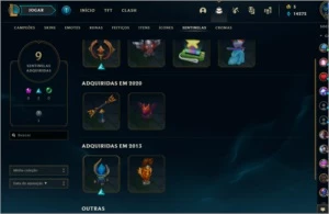 Season 1, 50 skins (Kayle Juíza e etc) e ícones desde 2012 - League of Legends LOL