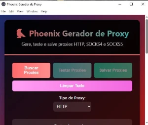 Gerador de Proxies Phoenix -Novo http,socks4,socks5