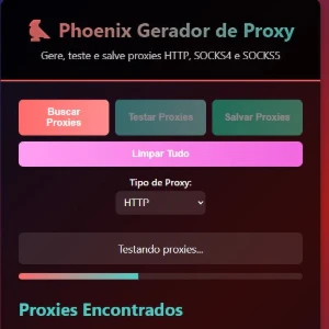 Gerador de Proxies Phoenix -Novo http,socks4,socks5 - Outros
