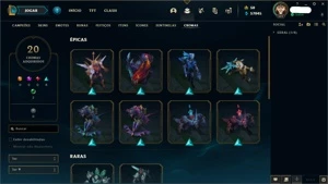 conta lol full champ d4 win rate mestre 83 wins 47 loses - League of Legends