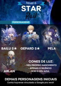 Conta Star Rail Bailu + Gepard Servidor America - Outros