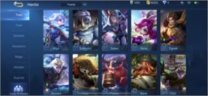 Conta Móbile Legends 27 campeões 9 skins 9 bordas - Mobile Legends