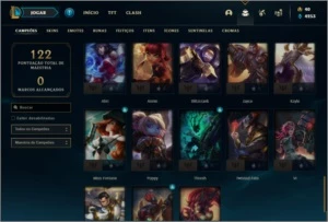 Conta platina 2 com 32 Skins e 53 Champs - League of Legends LOL