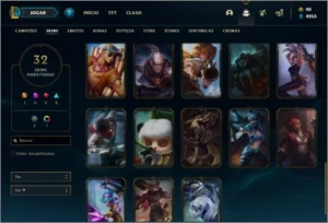 Conta platina 2 com 32 Skins e 53 Champs - League of Legends LOL