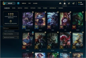 Conta platina 2 com 32 Skins e 53 Champs - League of Legends LOL