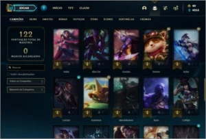 Conta platina 2 com 32 Skins e 53 Champs - League of Legends LOL