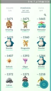 Conta de Pokémon GO