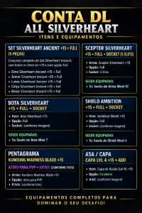 Conta Megamu DL com ALL silverheart+Seeds+Pentagramas+Erteis - MU Online