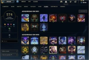 Conta 563 com 442 skins - League of Legends LOL