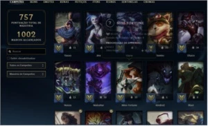 Conta 563 com 442 skins - League of Legends LOL