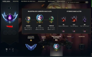 Conta Lol diamante 4 mmr bom - League of Legends