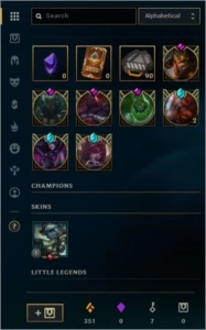 CONTA LEAGUE OF LEGENDS PLATINA III 167 SKINS LOL