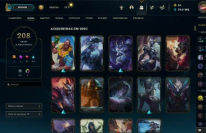 Conta lol, 208 skins, level 354, todos os champs - League of Legends