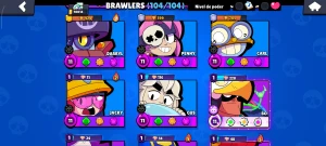 104/104 Brawlers | 70K | 290 Skins | 70 BRAWLERS PODER 11 | - Brawl Stars