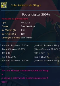 LA Omega - Conta 160 acessórios endgame para recomeçar! - Digimon Masters Online DMO