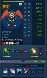 LA Omega - Conta 160 acessórios endgame para recomeçar! - Digimon Masters Online DMO