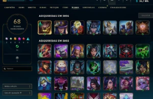 Conta Lol Ouro, 52 Skins, 2 Lendárias, 36K Ea, Honra 5 - League of Legends