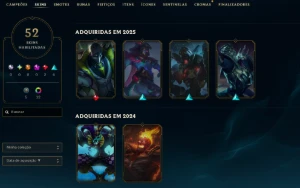 Conta Lol Ouro, 52 Skins, 2 Lendárias, 36K Ea, Honra 5 - League of Legends