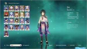 Diluc, Keqinq (c2), qiqi, klee, xiao (c1) - Genshin Impact