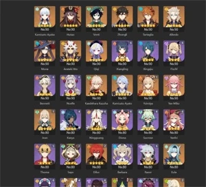Conta LATE GAME Top! 5 Personagens com arma BIS - Genshin Impact