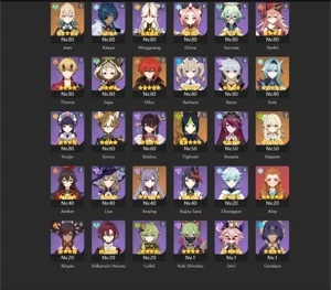 Conta LATE GAME Top! 5 Personagens com arma BIS - Genshin Impact