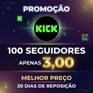 Seguidores KICK melhor preço - Redes Sociais