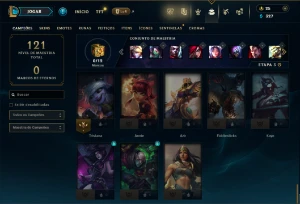 Unranked com 50 Champs e 21 Skins ( MID / JG / TOP ) - League of Legends LOL