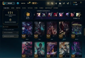 Unranked com 50 Champs e 21 Skins ( MID / JG / TOP ) - League of Legends LOL