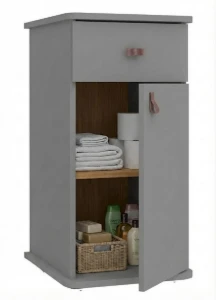 Armário de Chão com Gaveta e Porta 38x37x85cm - Artesanato e Personalizados